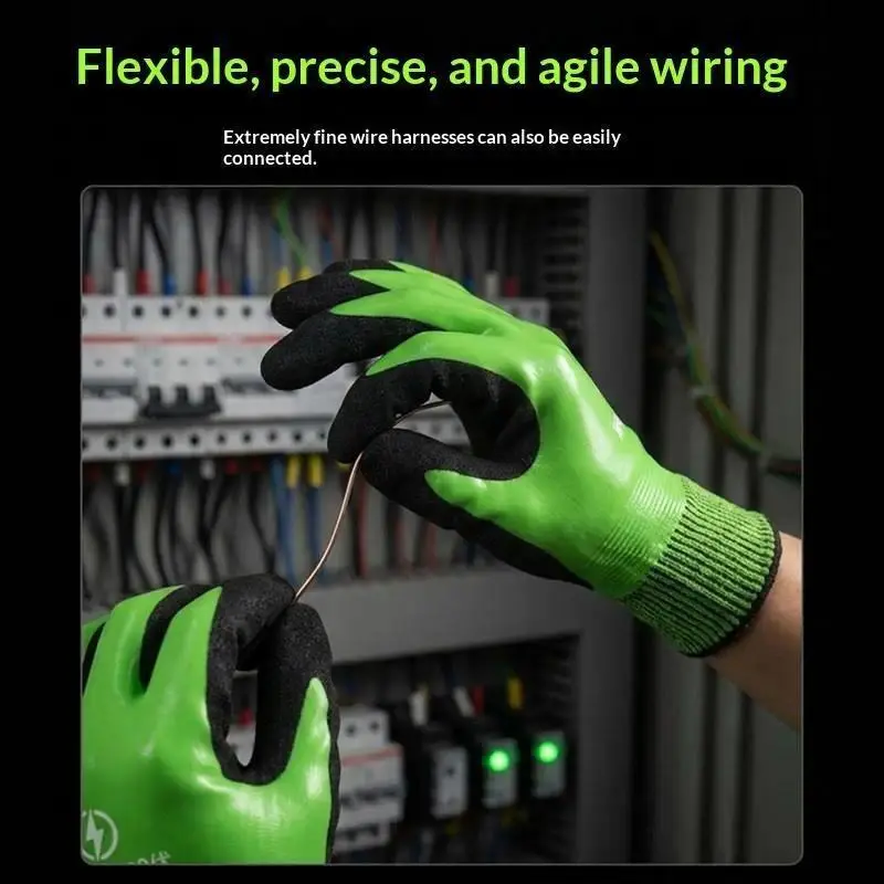 New Waterproof Electrical Safety Gloves 1000/400V Insulated Rubber Work Gloves Non Slip Breathable Electrician Protection Mitten