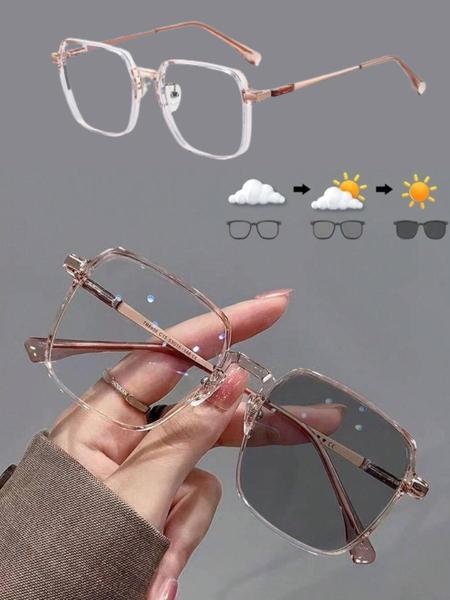 Women's Fashion Square Frame Eyeglasses, Classic Minimalist Eyeglasses for Everyday Use, Fashion Accessories for Outdoor Activities