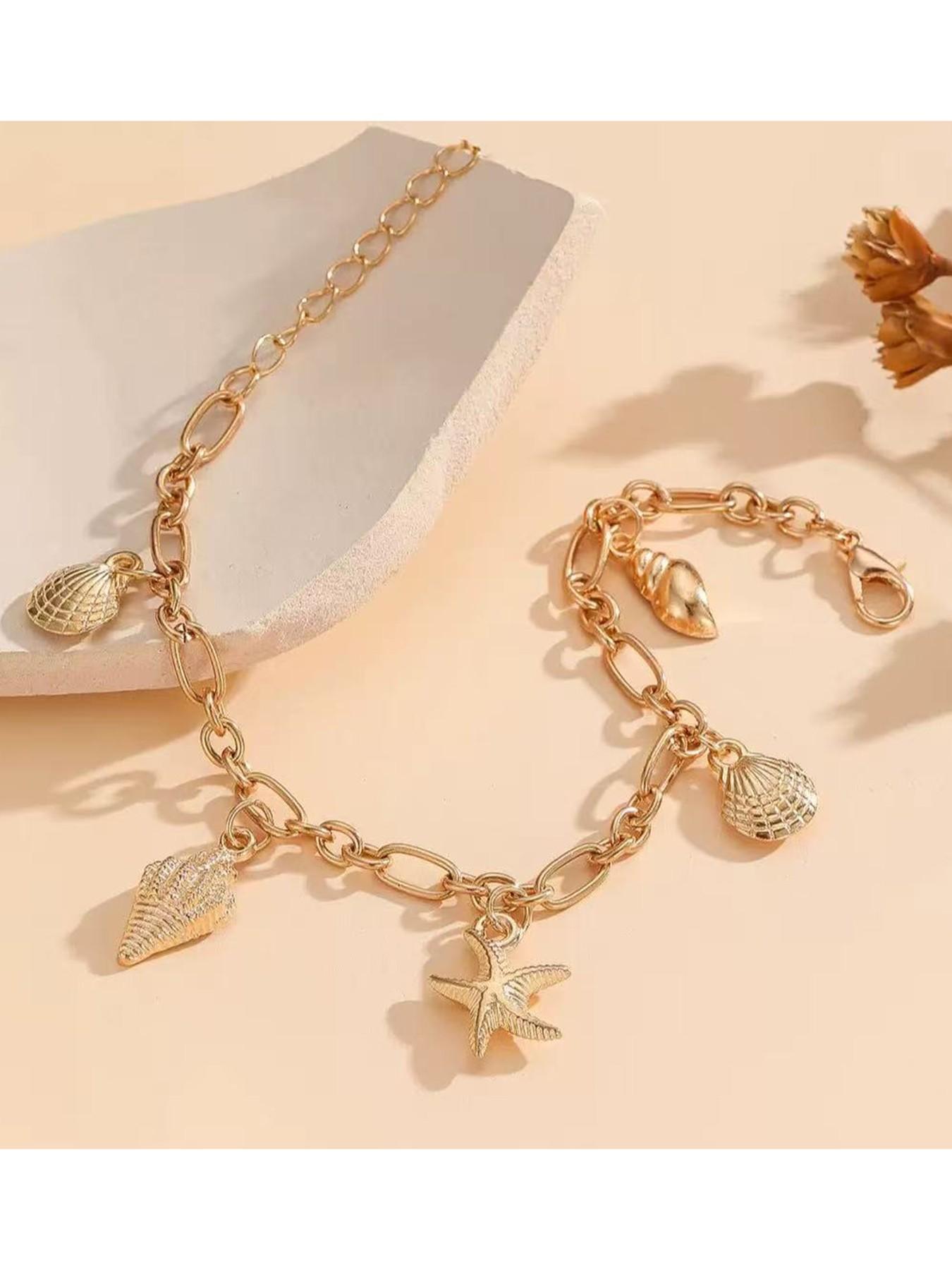 Women's Alloy Anklet Jewelry, Summer Holiday Style Foot Chain Accessory, Beach Vacation Fashion Gift for Women & Girls