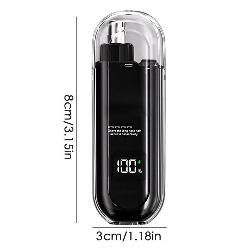 Nose Hair Trimmer for Men Women Rechargeable Painless Eyebrow Facial Hair Shaver LED Display Waterproof Dual Edge Blades Clipper Compact Portable IPX7 Safe Distance Trimming Nose Hair Trimmer for Men Women Rechargeable Painless Eyebrow Facial Hair Shaver LED Display Waterproof Dual Edge Blades Clipper Compact Portable IPX7 Safe Distance Trimming