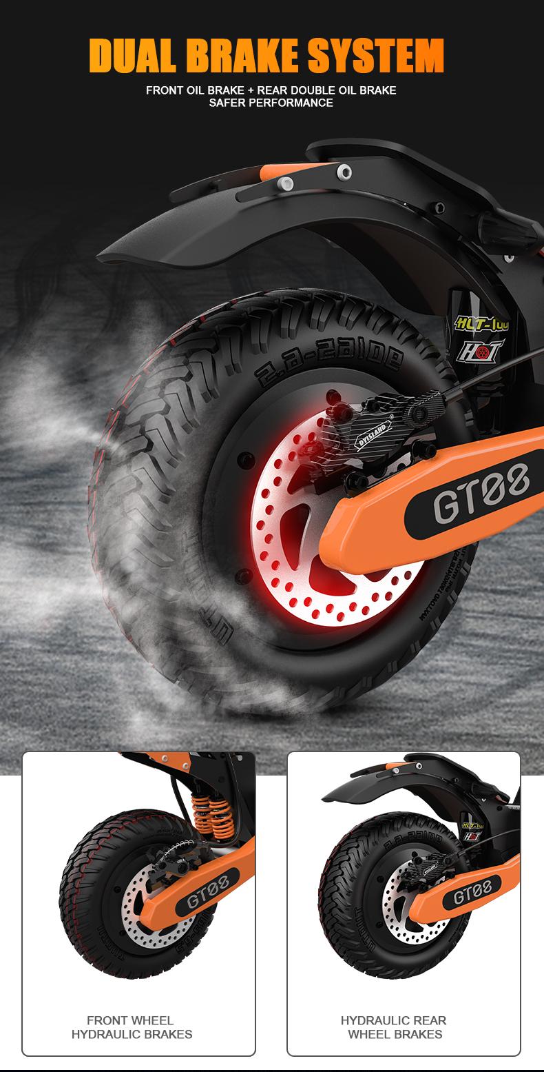 46 MPH Electric Scooters for Adults,11'' Off-Road Tires 5600W Dual Motor E-Scooter With Adjustable Seat,60V27AH Removable Battery Shock Absorbers Electric Scooter