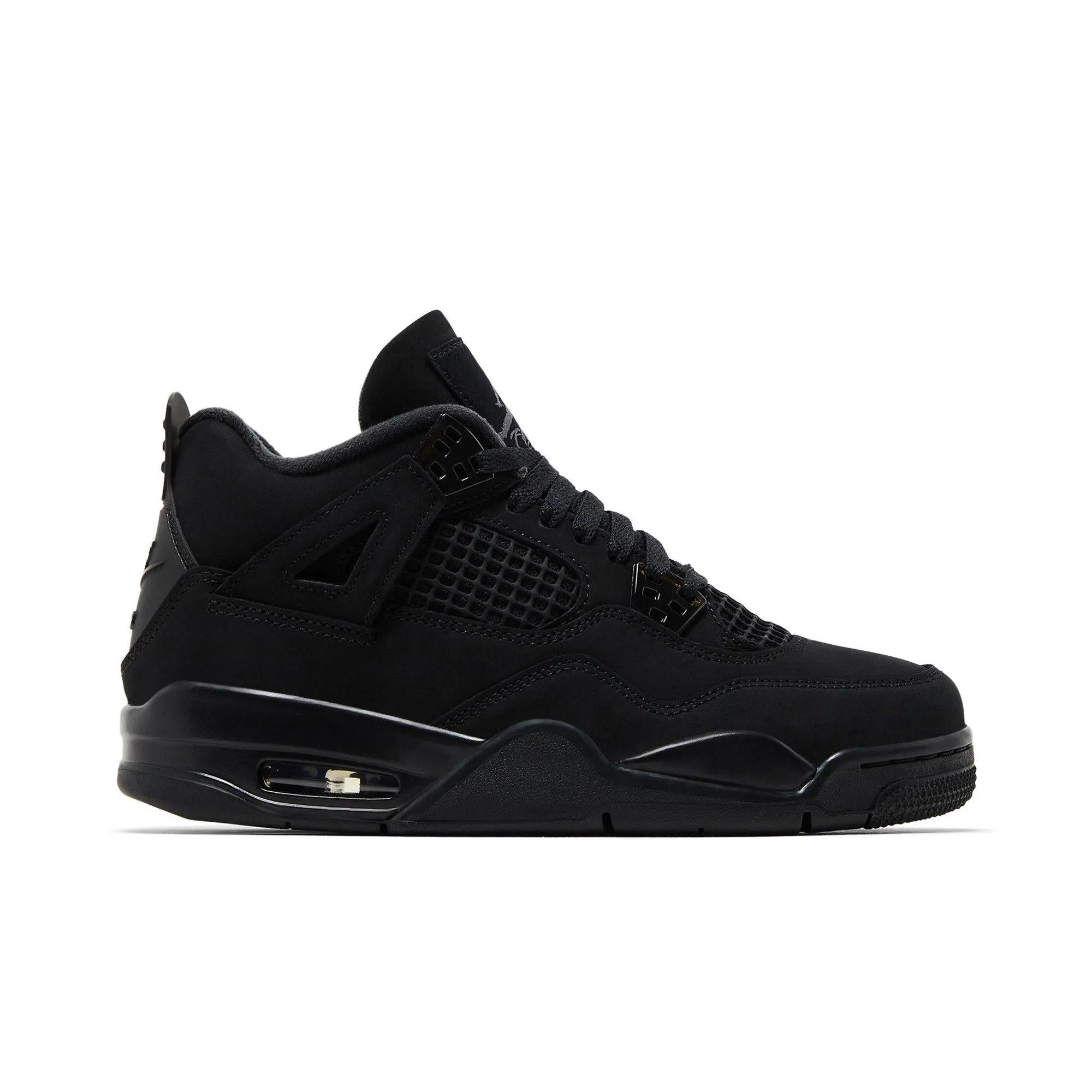 Air Jordan 4 Retro Grade School 'Black Cat' 2025 (Unisex) Black/Light Graphite/Black kids basketball shoes IB4171 010