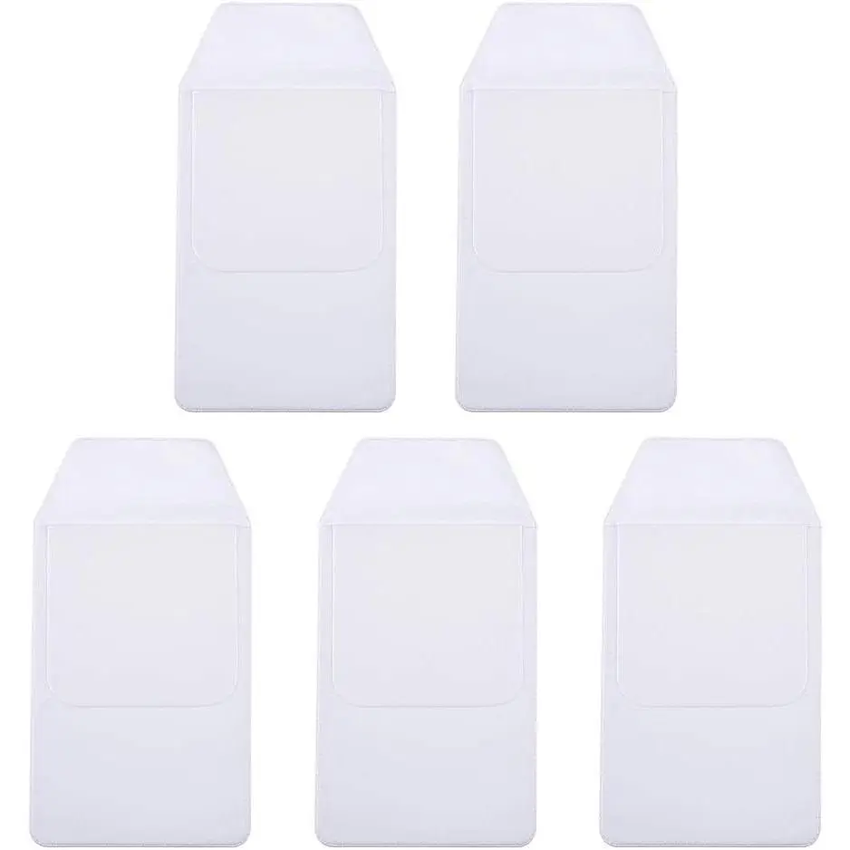 5 count White Pocket Protector for  Office Pen Leaks, PVC Pocket Protectors White Shirt Pocket Protectors