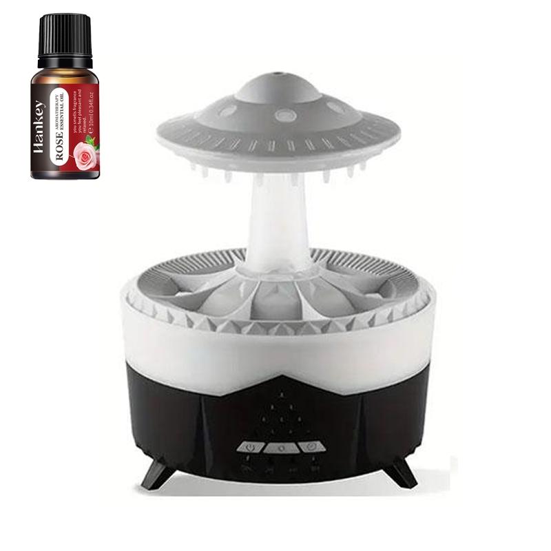 1 piece of raindrop night light aromatherapy machine, colorful atmosphere decorative light, raindrop table lamp diffuser, Fragrance Aroma Humidifier, remote control, atomization mode, timer design, suitable for home living room bedroom, office desktop