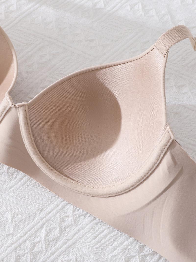 2 Pack Comfortable Jelly Bra with Adjustable Straps, Medium Support Push Up Bra for Women, Everyday Wear Lingerie