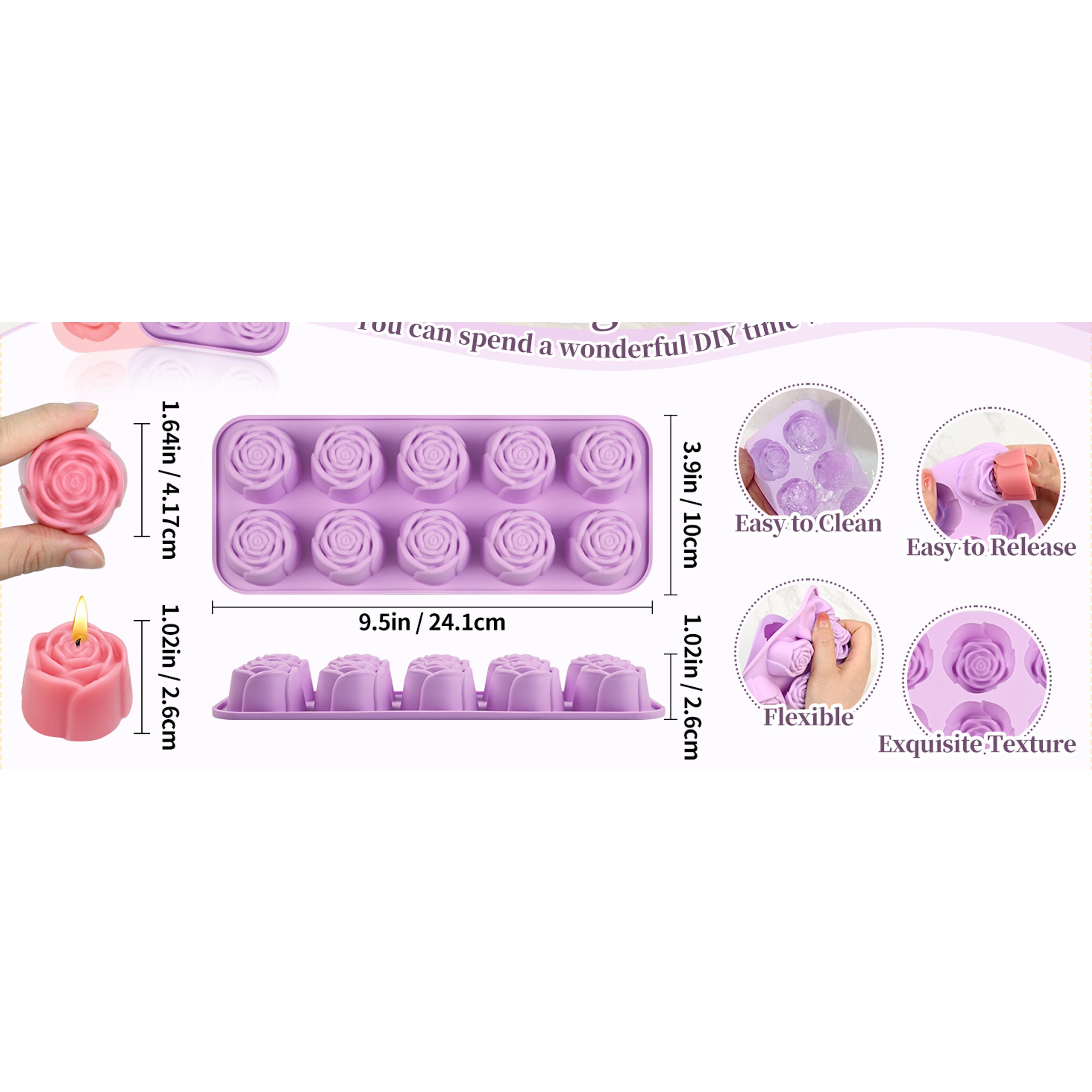 Rose Silicone Mold, 2 Pcs Rose Chocolate Mold 20 Cavity Silicone Roses Molds for Chocolate, Candy, Ice Cube, Gummy, Jello, Jelly, Cupcake Decorations, Candles, Soaps Rose Silicone Mold, 2 Pcs Rose Chocolate Mold 20 Cavity Silicone Roses Molds for Chocolate, Candy, Ice Cube, Gummy, Jello, Jelly, Cupcake Decorations, Candles, Soaps