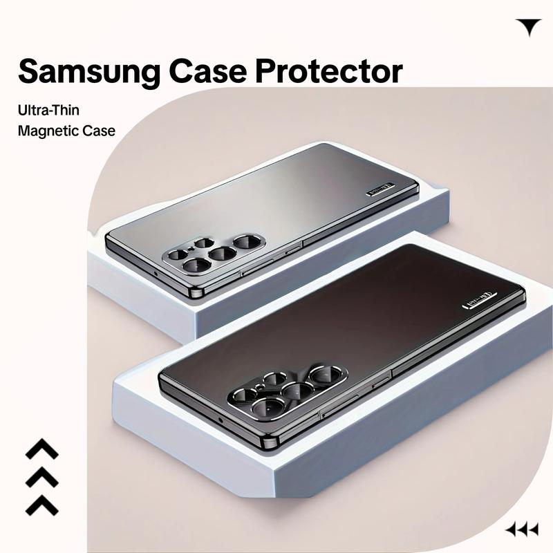Samsung Galaxy S26/s25/s24 Ultra Case, Metal Magnetic Aluminum Alloy Thin Shockproof Back Cover (free High-Quality Screen Protector)