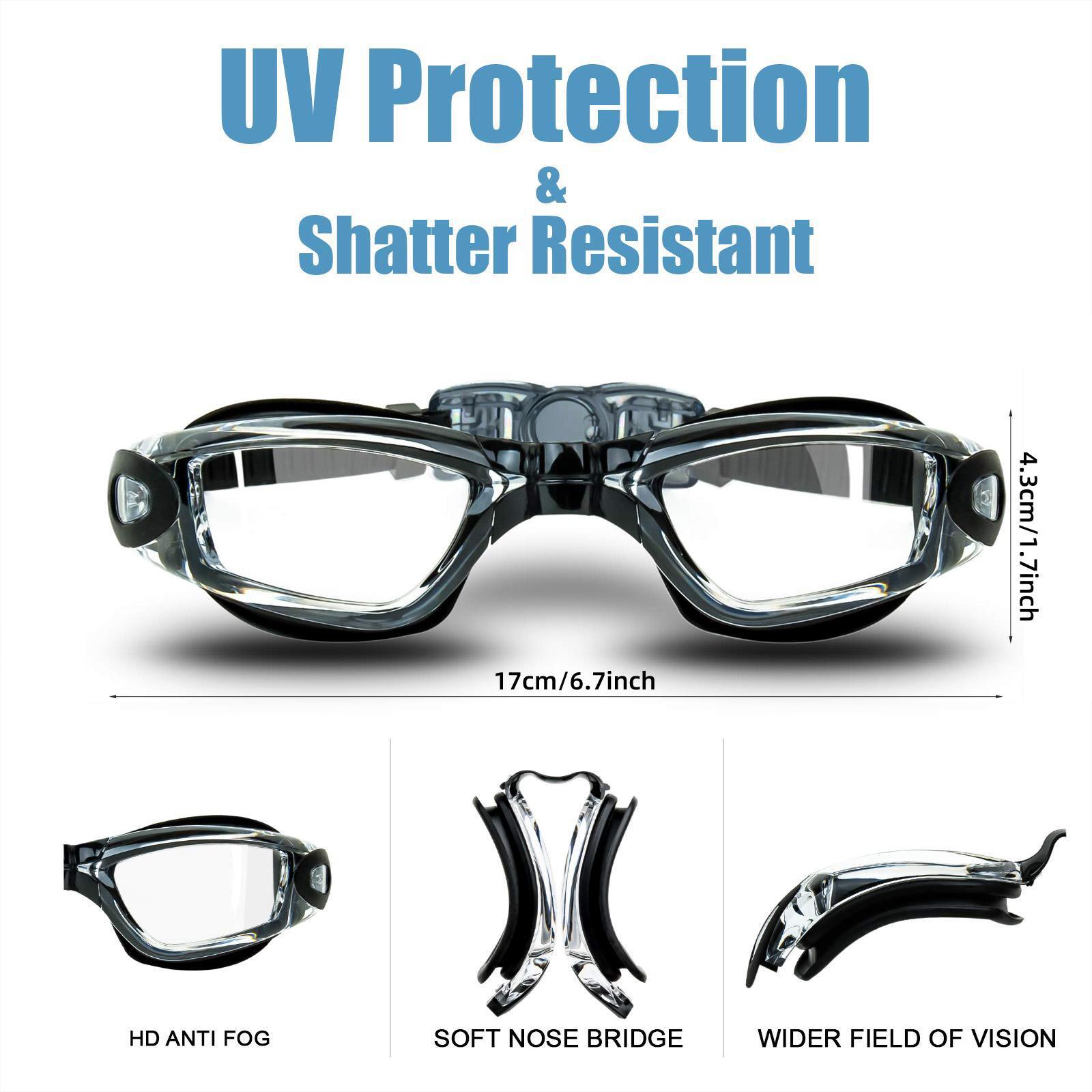 Unisex Tinted Lenses Sports Pool Goggles for Adults - Professional Fogless, 100% UV Protective, Leakproof Swimming Glasses, Anti-Fog Coating, Fashion Accessory for Pool Use