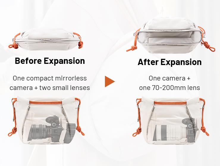 PGYTECH OneGo Rope Strap Camera Bag – Multifunctional Shoulder Bag for Urban Photographers. Compact Camera Bag Compatible with Sony/Canon/Nikon/Mirrorless Cameras, Midnight Black