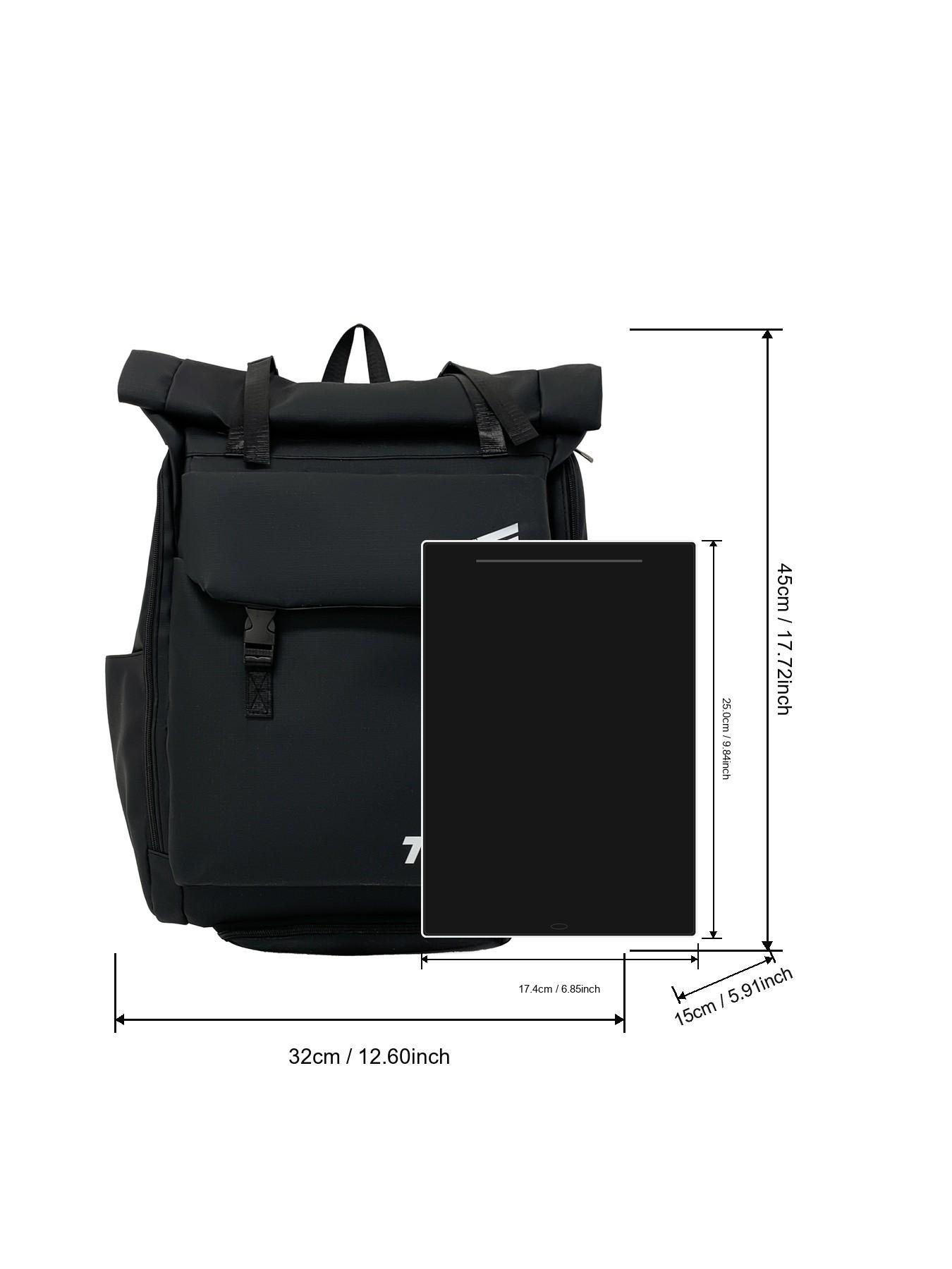 Unisex Large Capacity Roll-Top Expandable Travel Backpack, Outdoor Travel Sports Leisure Commuter Multifunctional Student Bookbag, Versatile Shoulder Bag