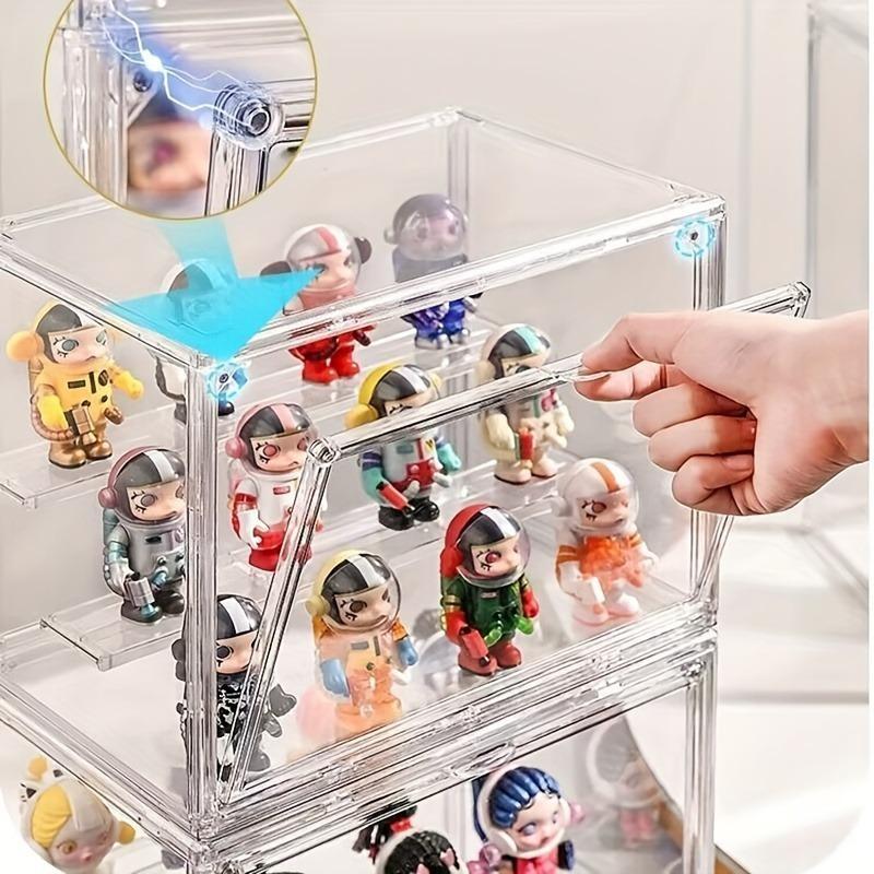 Action Figure Storage Box, Blind Box Doll Organizer, Acrylic Display Case, Transparent Toy Holder, Christmas Valentine New Year Decorations, Clear Storage Box, Acrylic Storage Boxes, Home Storage Supplies