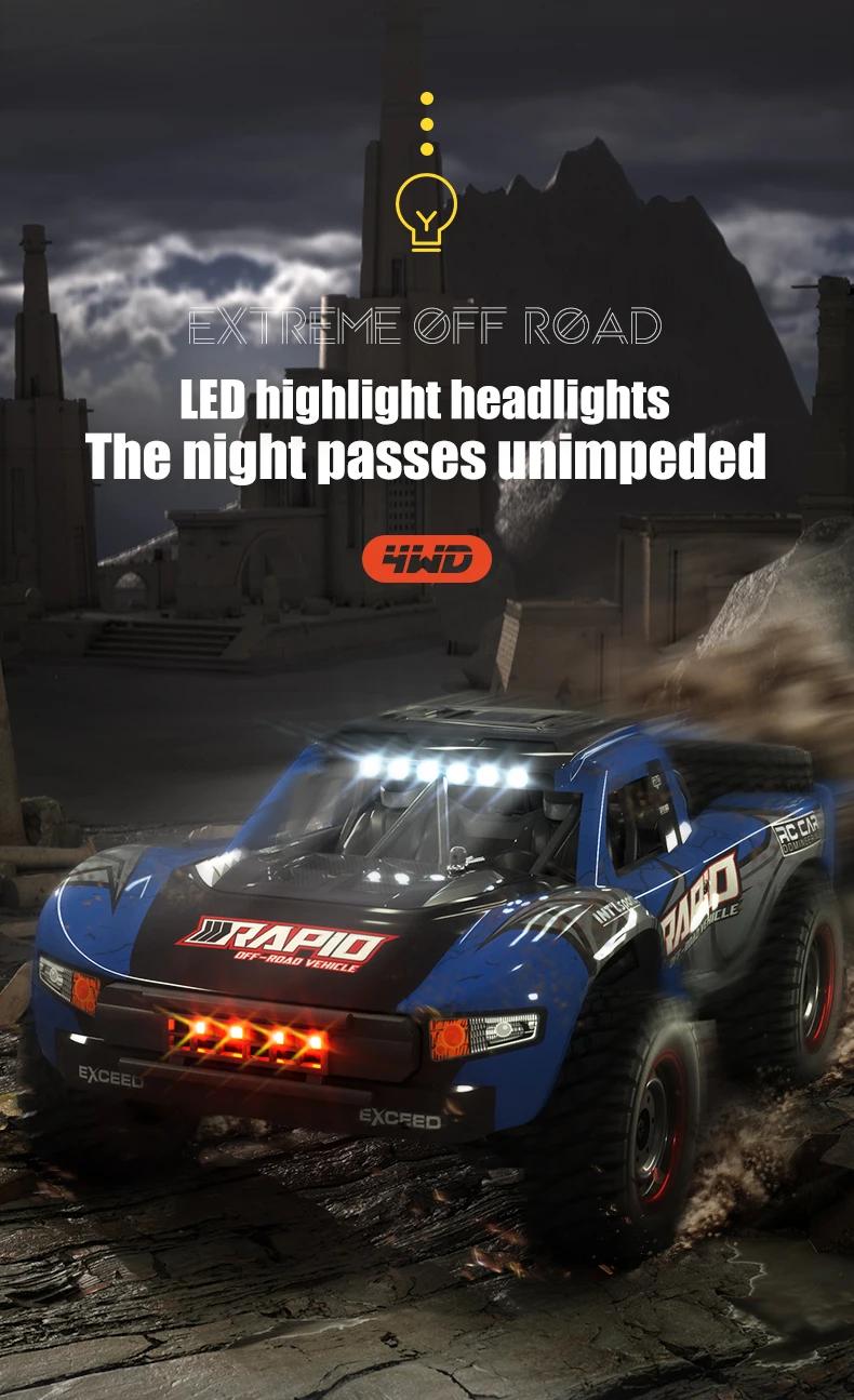 1:14 70KM/H 4WD RC Car with Light Brushless Motor Remote Control Cars High Speed Drift Monster Truck Adults Kids Toy