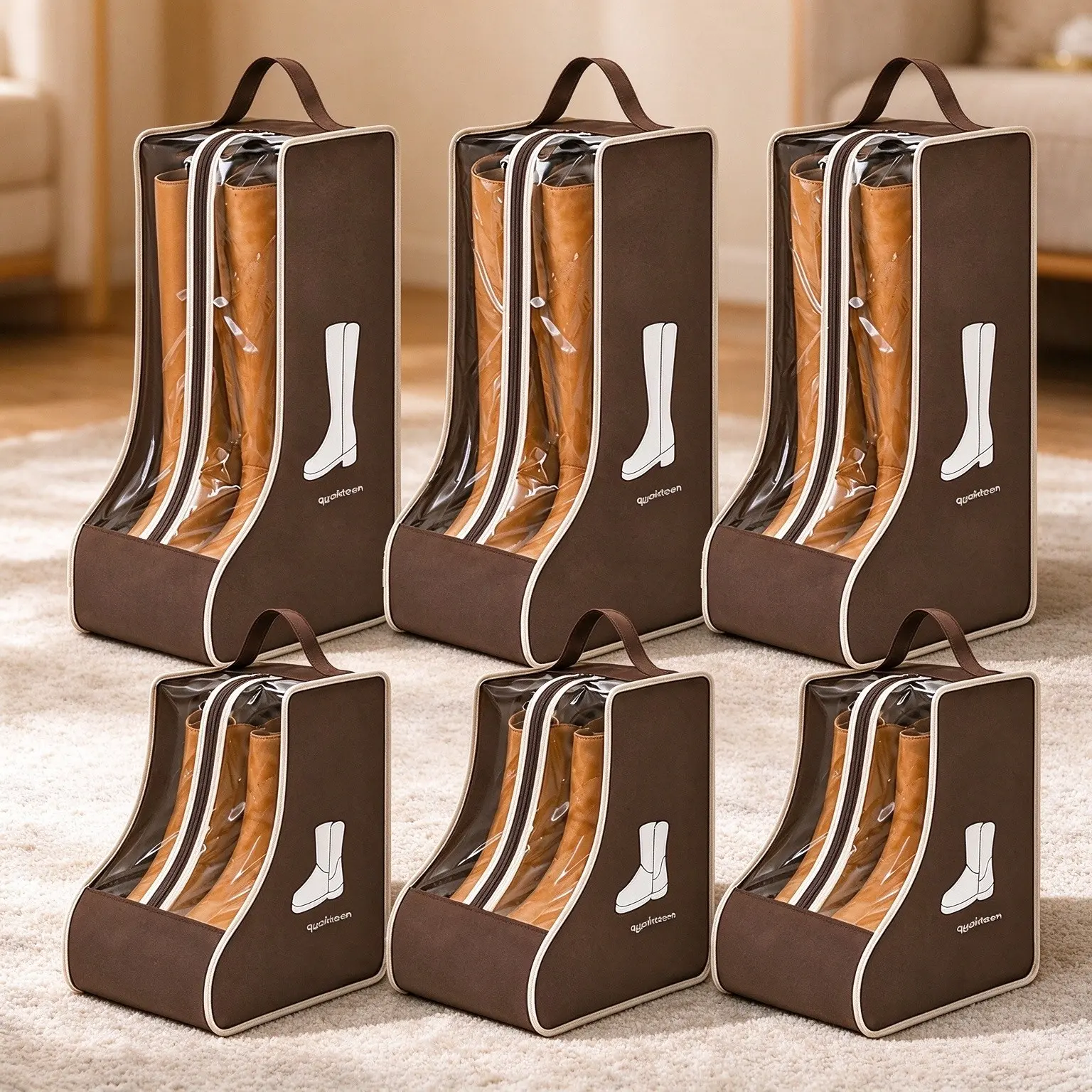 Portable Boots Bag for Cowboy Boots Tall Boot Storage Bags Portable Waterproof Protector Tools for Travel and Daily Wardrobe Shoe Cabinet and Other Home