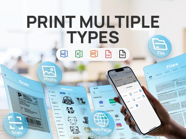 Inkless Portable Printer – Wireless Bluetooth Thermal Printer for Travel & Mobile Use, Compatible with iOS, Android, Laptop, Supports 8.5"x11" US Letter & A4 Paper, No Ink Needed deal for Office & Home