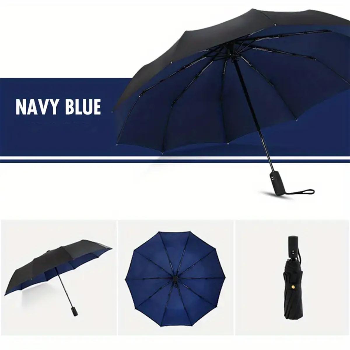Luxury Business Umbrella, Windproof Sunscreen Folding Umbrella, Automatic Open, Double Layer 10 Rib Design, Lightweight & Portable