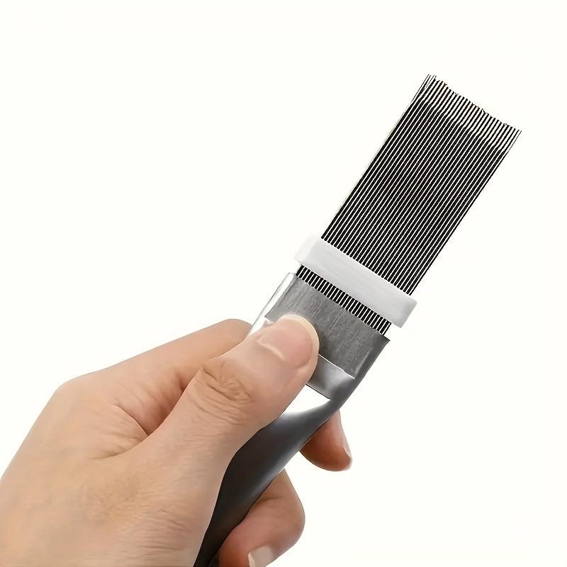 Stainless Steel Fin Cleaning Brush, Air Conditioning Duct Straight Edge Brush, Effective Dust Removal, Hvac Maintenance Tool