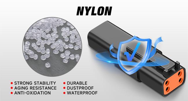 Nilight 4-Pin DT Waterproof Connector Set, 16AWG 6 Male & Female Plug&Play Electrical Cable Terminals Kit with Heat Shrink Butt Terminals, Durable Reliable Connectors for Scooters, LED Light Bar, Twinkle Light