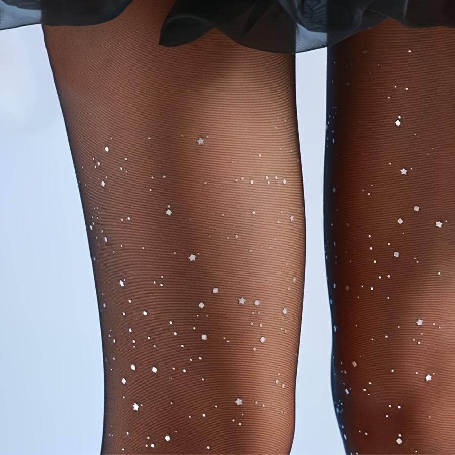 Women's Sequin Stockings, Sexy Silk Socks, Spring Holiday Theme, Comfortable Fashion, Tight Long Pants, Suitable for All Occasions