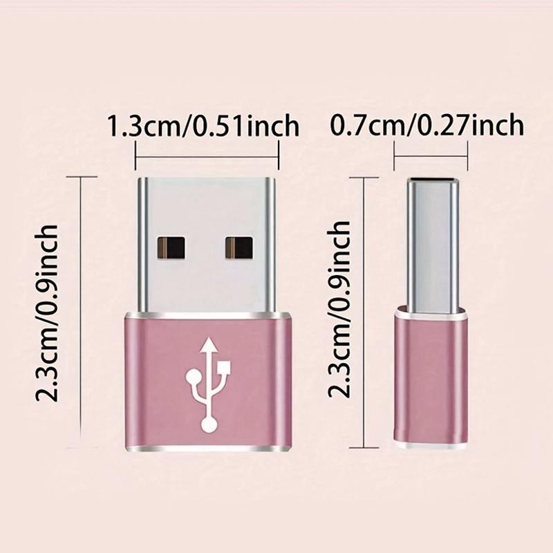 2pcs USB-C Adapter for Charging & Data Transfer, Compatible with Phone, Computer, Camera, OTG Converter Head, Essential Accessories
