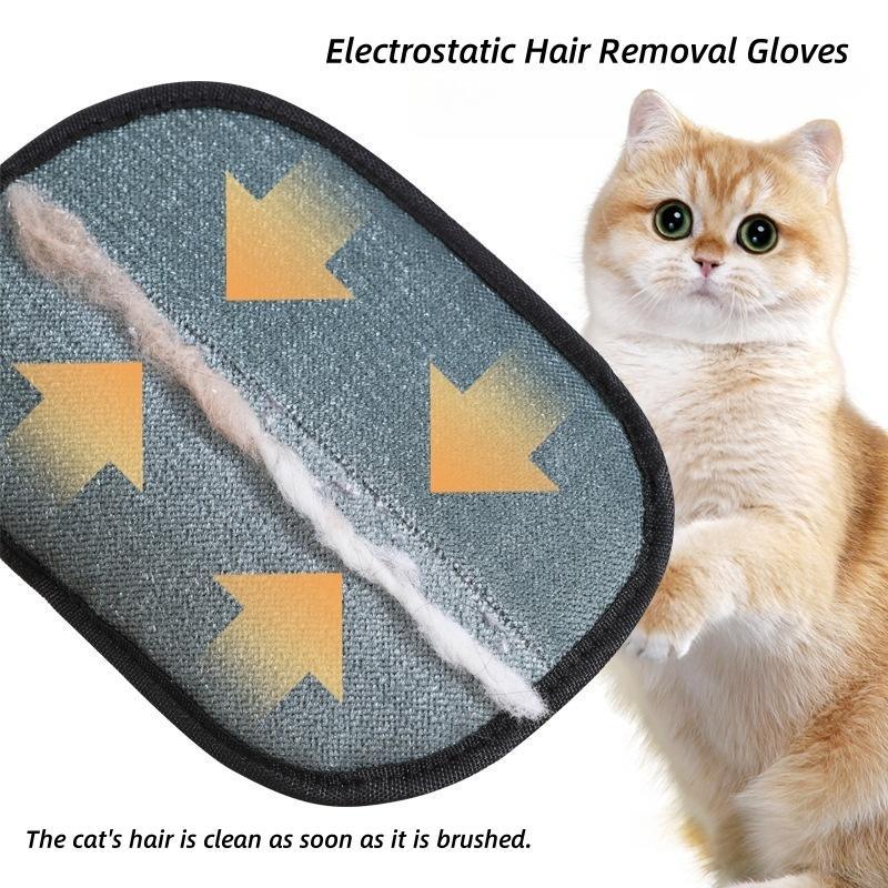 Pet Hair Remover, Electrostatic Pet Hair Removal Gloves, Reusable Cat&Dog Hair Remover for Couch, Furniture, Carpet, Car Seat, Pet Grooming Gloves