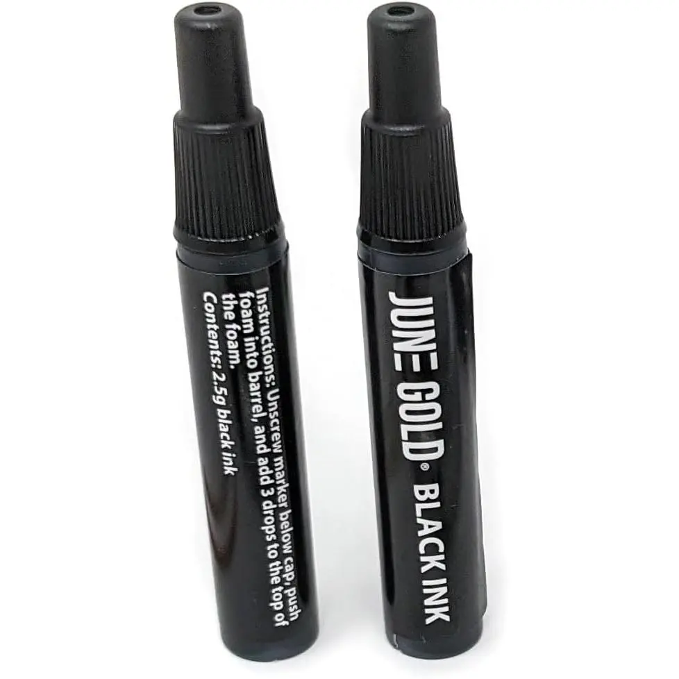 2 Black Deep  Marker Ink Refills, 2.5g of Ink Per Dropper