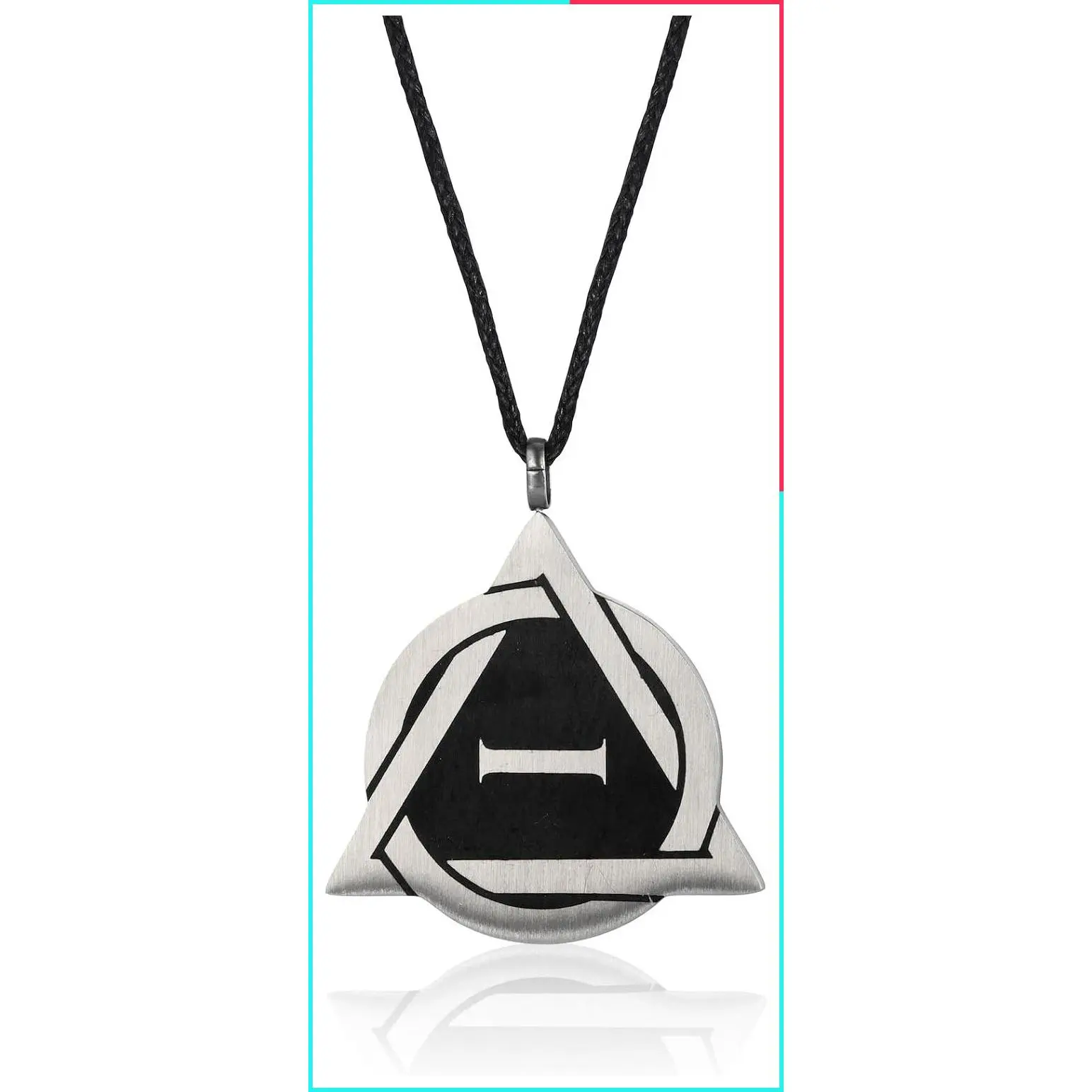 Stainless Steel Therian Pride Symbol Necklace with Fox, Wolf, Cat Designs