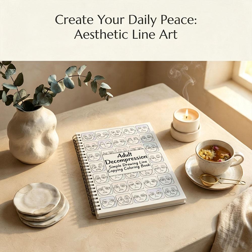 Halloween Birthday Present Gift For Adults Teens Three in One Line Art Tracing Book Coloring Pad Easy Line Art Cartoons HD Black White Lines A5 Size 30 Pages Thickened Paper Threaded Binding Anxiety Relief Decompression Beginner Line Control Practice