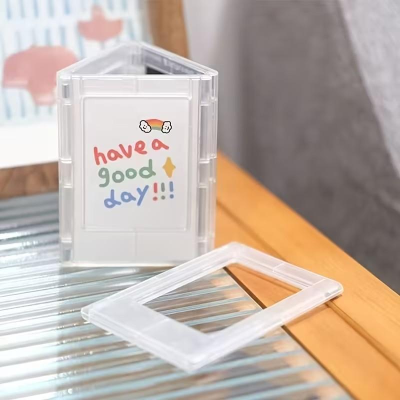 6 Transparent Magnetic Frames, 3 Inch Refrigerator Photo Holders, Polaroid Mini Frame Compatible, Festive Gifts for Home Office Decor