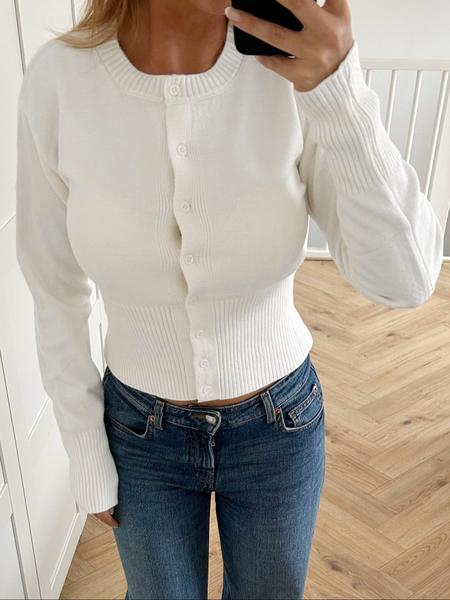 Women's Casual Slim-Fit Long Sleeve Sweater Knitwear, Thin Knitted Cardigan for Fall Season, Daily Wear Fashionable Design
