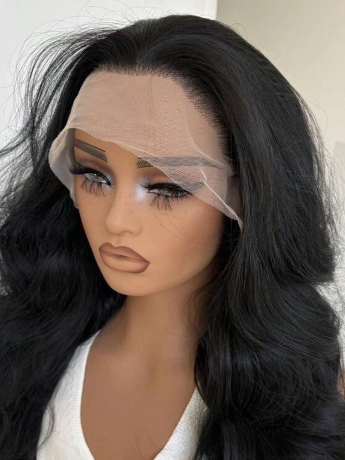 Long Wavy Synthetic Wig with Curtain Bangs, Heat-Resistant Fiber, Ideal for Cosplay, Parties, Stage Performances, Weddings, Synthetic Bodywave Wig