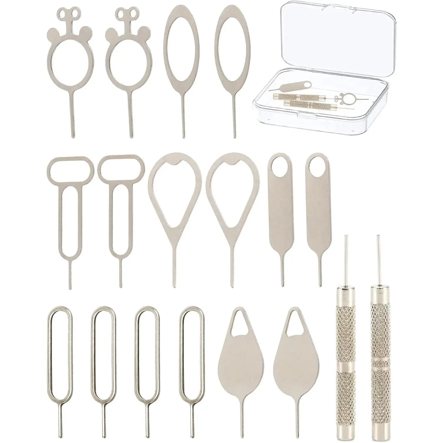 18 Pack SIM Card Ejector Tools Kit, Phone Tray Opener Pin for Easy Removal, SIM Tray Opener Pin Key, Standard Key, Compatible with  Phones, Tablets and Other Mobile Devices