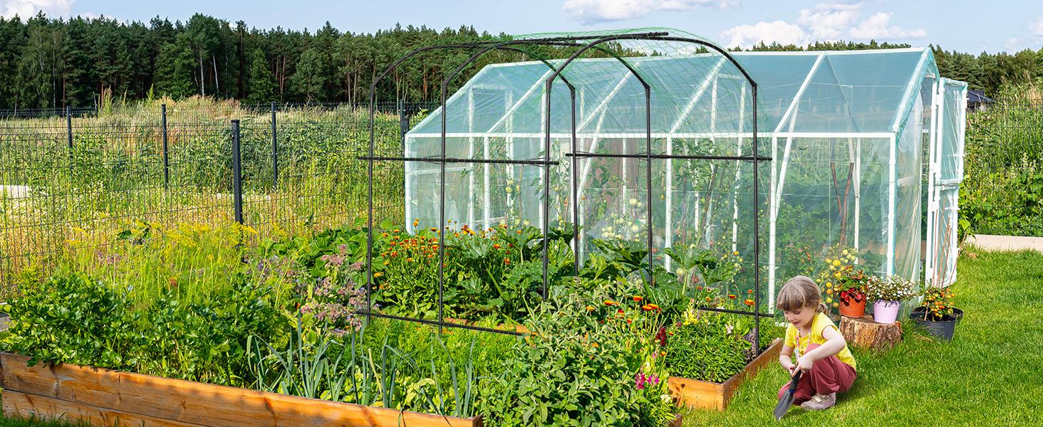 Lilypelle Tall Garden Arch Trellis, 87in Tall Metal Plant Support Trellis Archway for Climbing Vine Vegetable/Fruit/Flower Outdoor Yard Lawn Garden Lilypelle Tall Garden Arch Trellis, 87in Tall Metal Plant Support Trellis Archway for Climbing Vine Vegetable/Fruit/Flower Outdoor Yard Lawn Garden