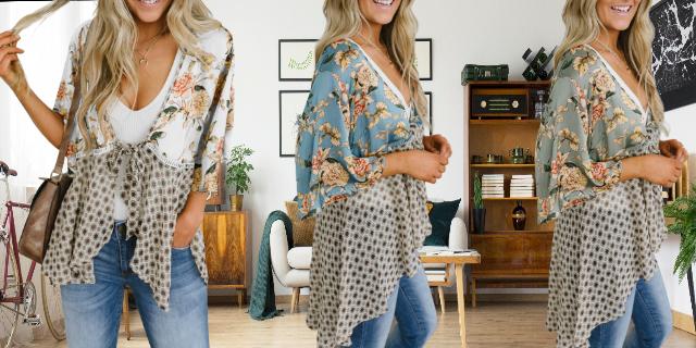 Goranbon Womens Floral Boho Patchwork Kimono Cover Ups Ruffle Short Sleeve Chiffon Lightweight Cardigans Goranbon Womens Floral Boho Patchwork Kimono Cover Ups Ruffle Short Sleeve Chiffon Lightweight Cardigans
