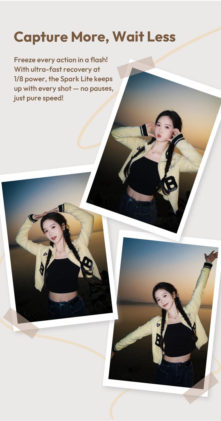 Ulanzi SL01/SL02/SL03 Mini Camera Flash Light SpeedLite GN8 6500K for Canon Sony ZV-1 Nikon Fuji Camera DSLR Vlog Live Outdoor Photography