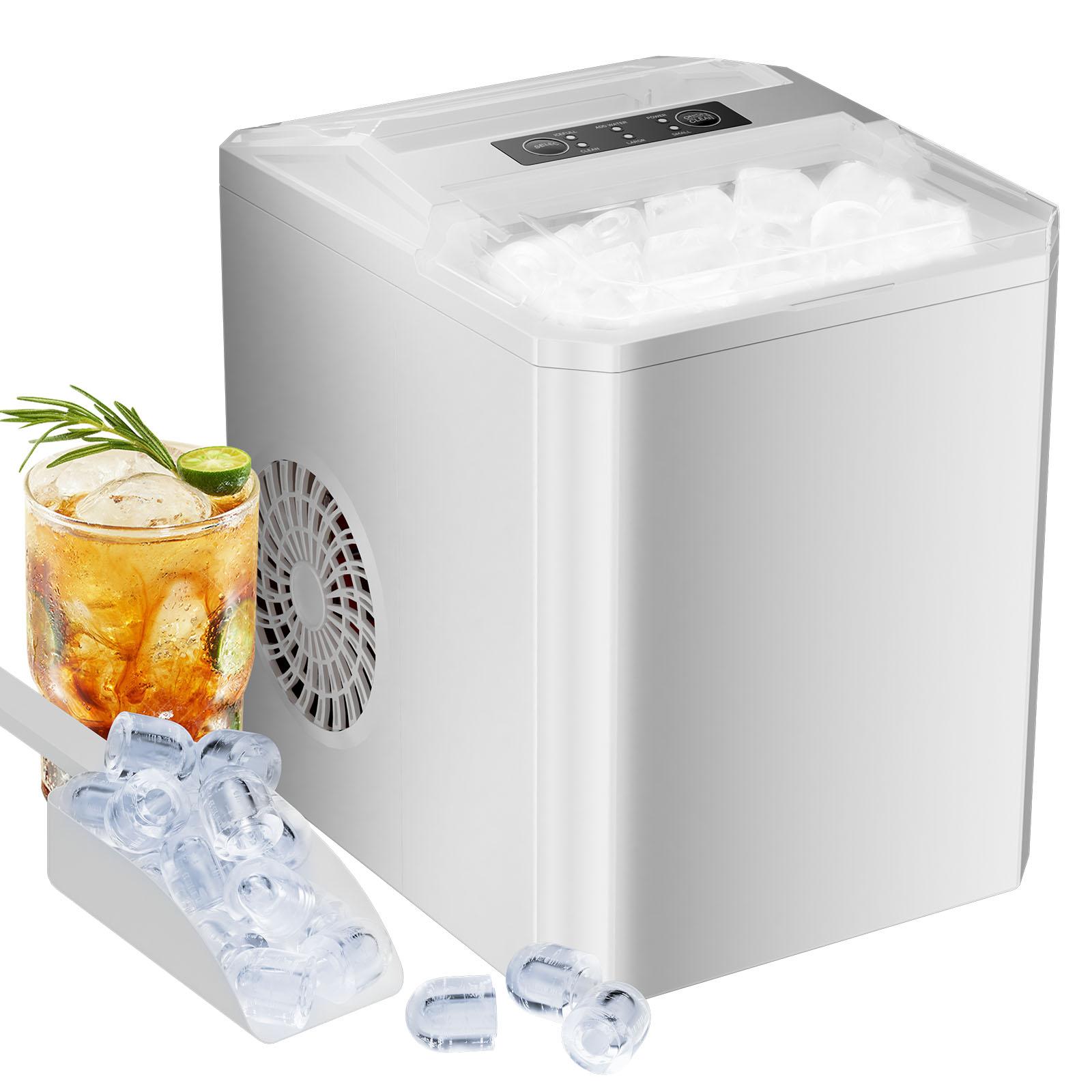 Ice Maker Countertop with Handle, 26.5lbs/24Hrs, 9 Ice Cubes Ready in 6 Mins, Self-Cleaning Portable Ice Maker Countertop with Handle, 26.5lbs/24Hrs, 9 Ice Cubes Ready in 6 Mins, Self-Cleaning Portable