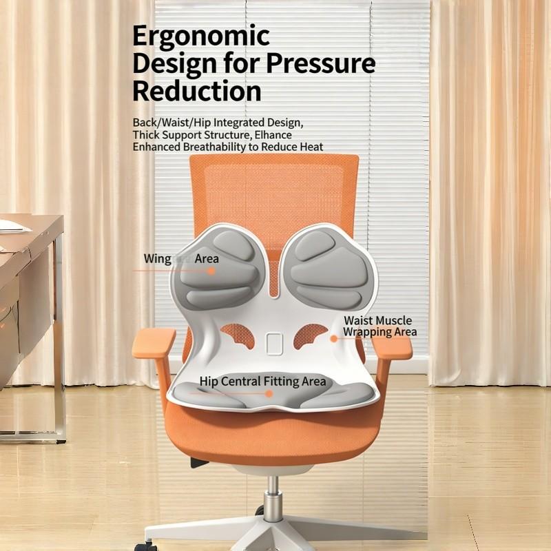 Ergonomic Lumbar Support Cushion, Back Pain Relief, Posture Correction, Ideal for Office, Floor Seating, Home Work, Comfortable Sitting