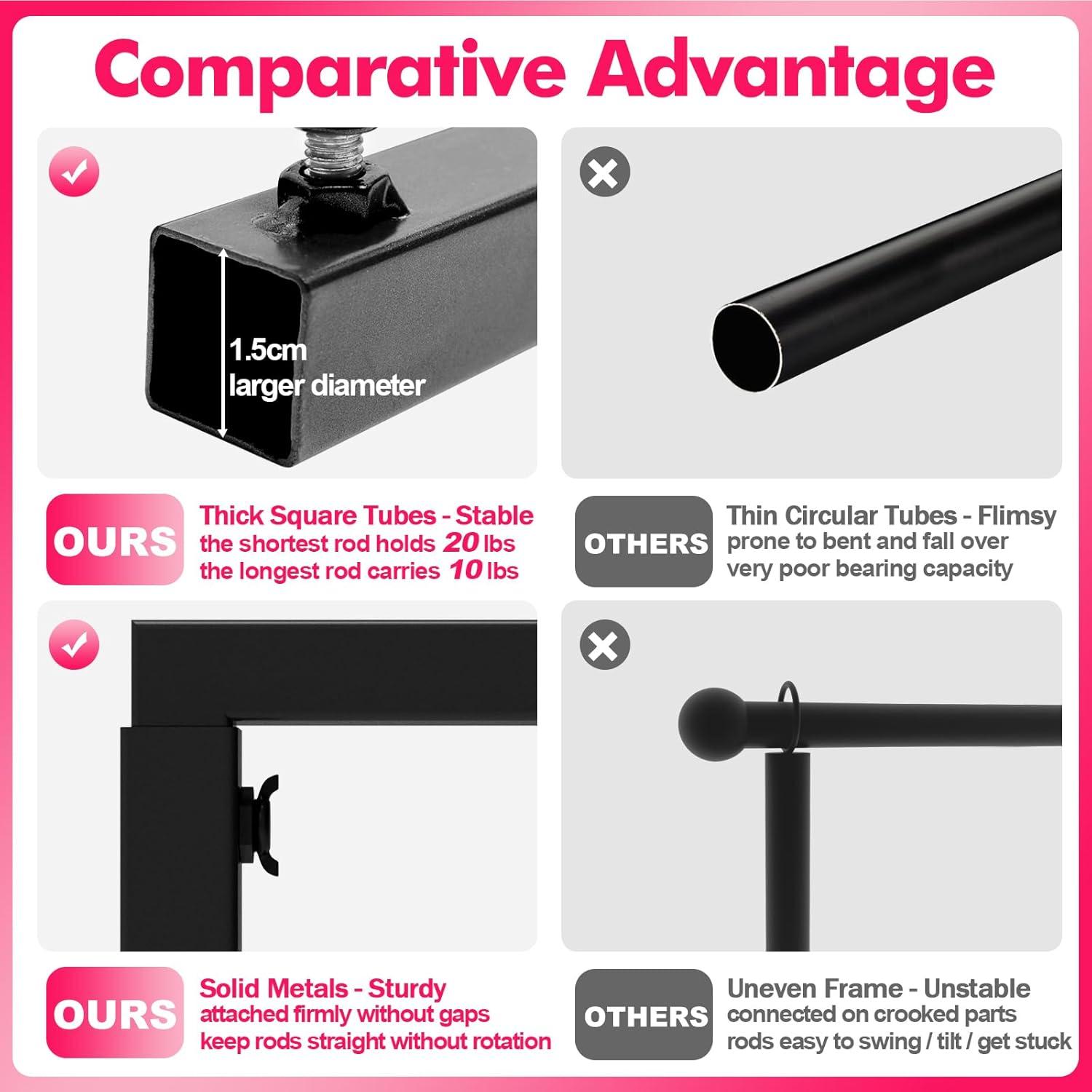 Over the Table Rod Stand with Clamps Adjustable 13''-42'' Tall 29"-98" Length Gold Table Arch Hanging for Wedding Birthday Party Halloween Christmas Decoration