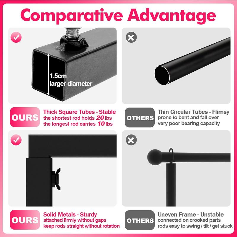 Over the Table Rod Stand with Clamps Adjustable 13''-42'' Tall 29"-98" Length Gold Table Arch Hanging for Wedding Birthday Party Halloween Christmas Decoration