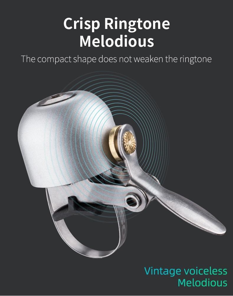 ROCKBROS Bike Bell Classic Bicycle Bell for Bike Ring Bell with Loud Sound Bells for Road Mountain Bike Handlebars Adults