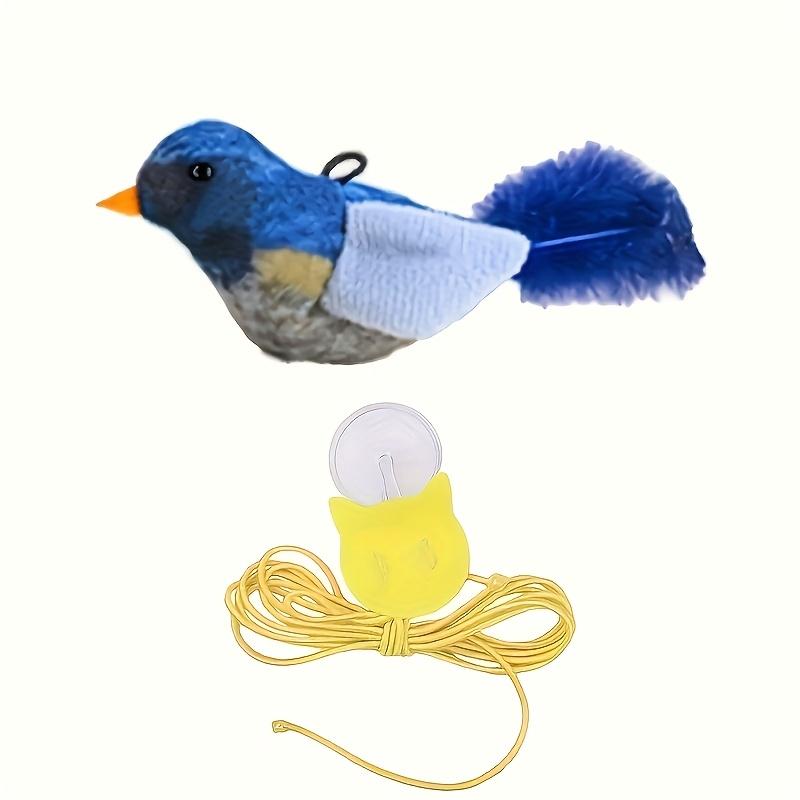 Interactive Cat Toy Bird Simulation, Wireless Rechargeable Physical Sound, Self-Entertainment & Exercise, Hanging Play Teaser Stick