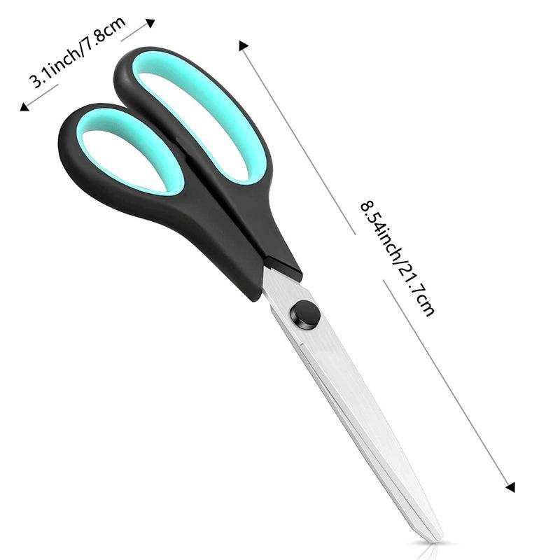 Home Scissors Stainless Steel Office Scissors 8.5 Inch Multifunctional Handmade Scissors Rubber Plastic Scissors