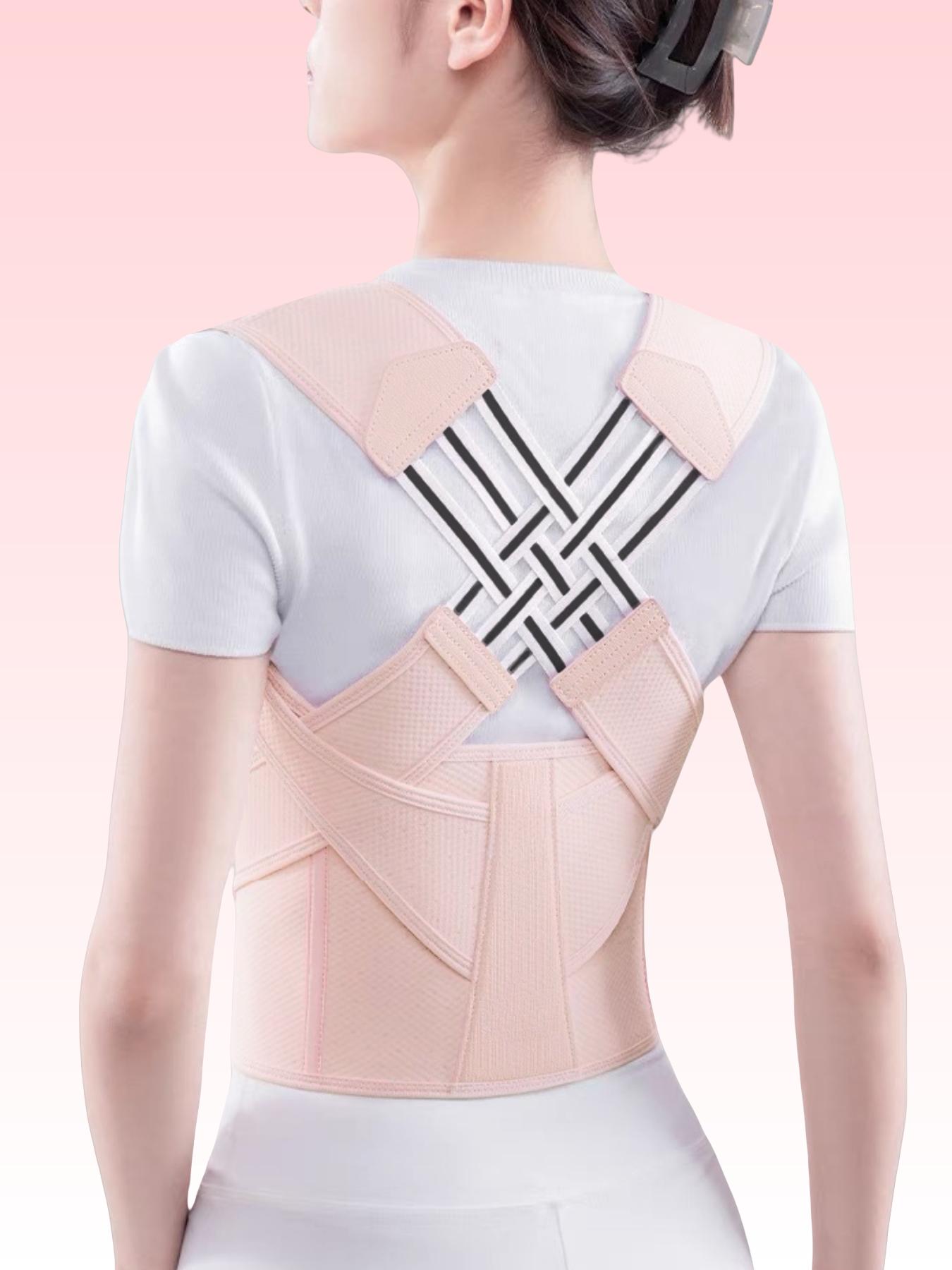 1 Count Adjustable Posture Corrector Back Brace Shoulder Straightener with Shoulder Support Relieve Back Neck and Shoulder Pain for Men and Women Shoulder Brace for Back and Spine Alignment,Suitable For Daily Office And Body Shaping Back Posture Strap