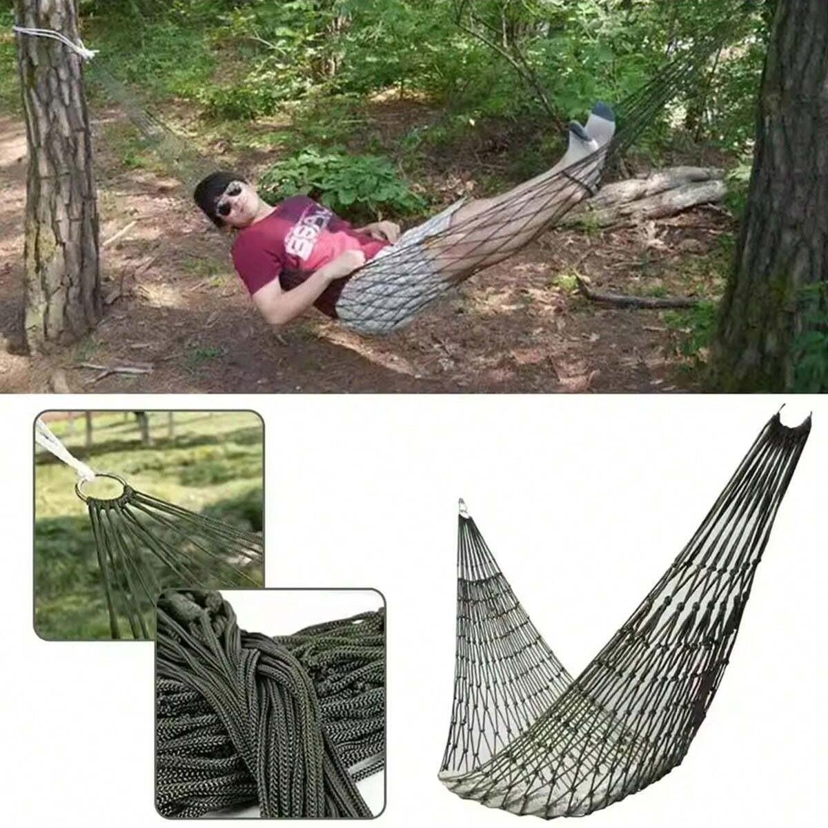 Multifunctional Nylon Hammock Bed, Perfect Choice for Outdoor Relaxation and Garden Leisure, Durable and Comfortable Hanging Chair, Camping Hammock, Swing Hammock