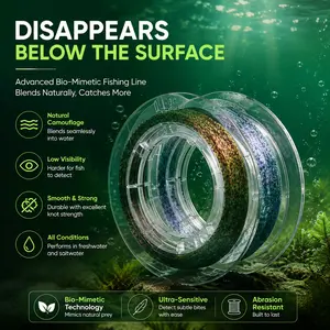 Ultra-Soft, High-Strength Monofilament Fishing Line with Near-Invisible Clarity, Ideal for Freshwater and Saltwater Angling, Premium Japanese-Origin Nylon Construction for Superior Knot Strength and Abrasion Resistance