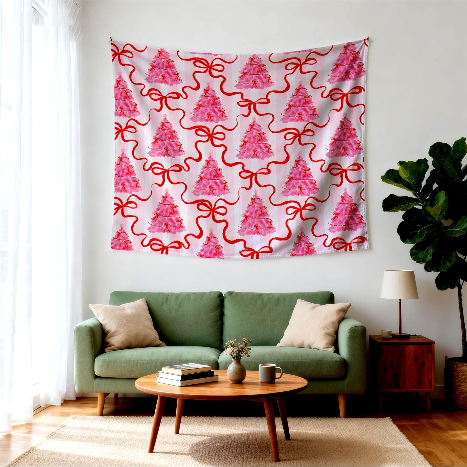 Christmas Gingerbread Man Wall Tapestry, Cute Playful Design, Lightweight Sturdy Easy Care, Ideal for Christmas Kids Room Wall Arrangement