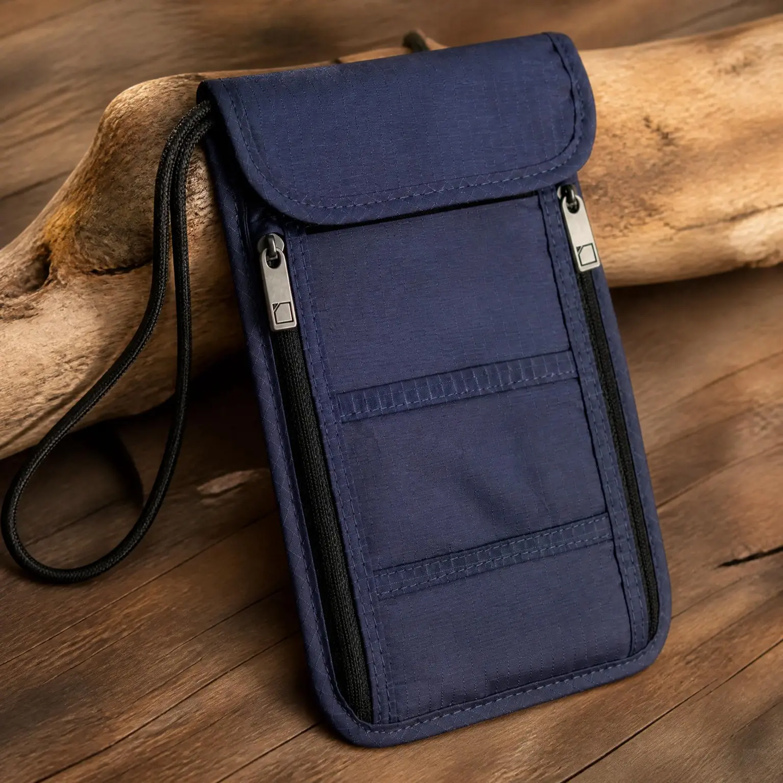 Stash Neck Travel Wallet with RFID Blocking Passport Holder – Protect Personal Information, NavyGift