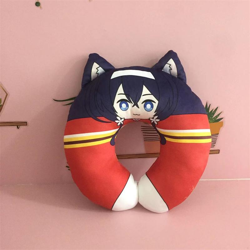 Bungou Stray Dogs Edogawa Rampo Cosplay Travel Neck Pillow Fyodor Dostoyevsky U-Shaped Plush Cushion Toy