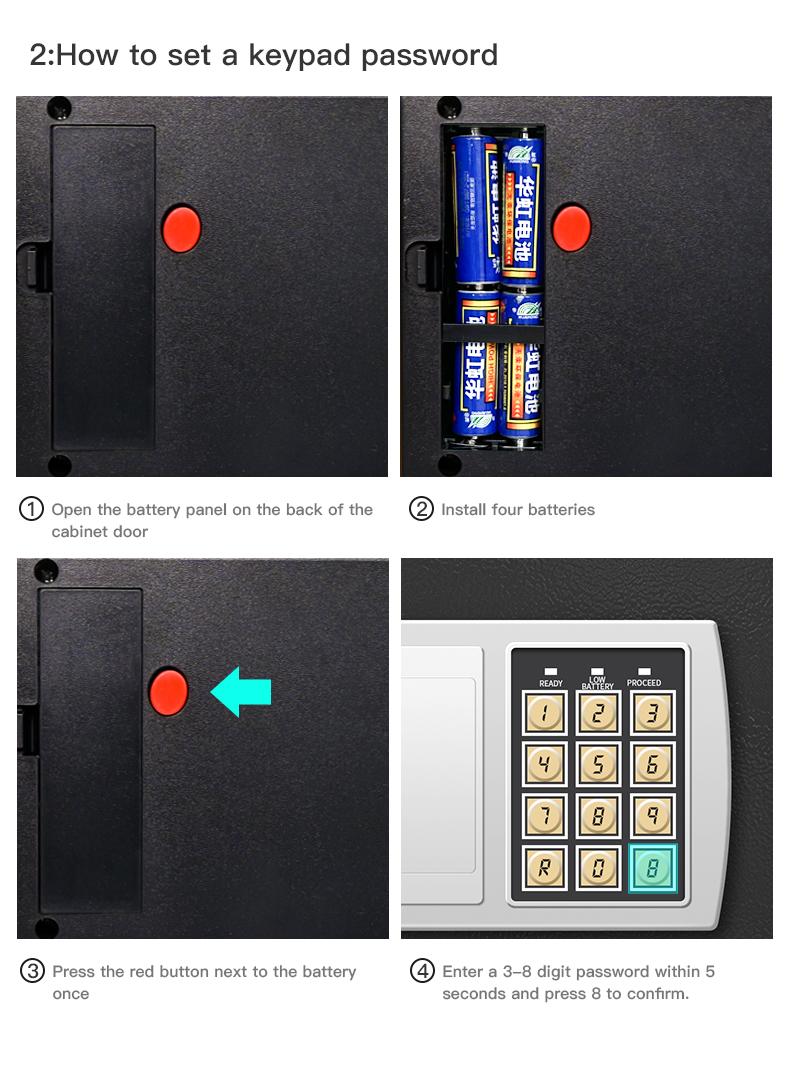 Electronic password Security Box， college dorm saferroomhome ，safe,storage,box office savings, anti-theft safes Mechanical safe box for money key lockbox safebox ——No batteries were provided