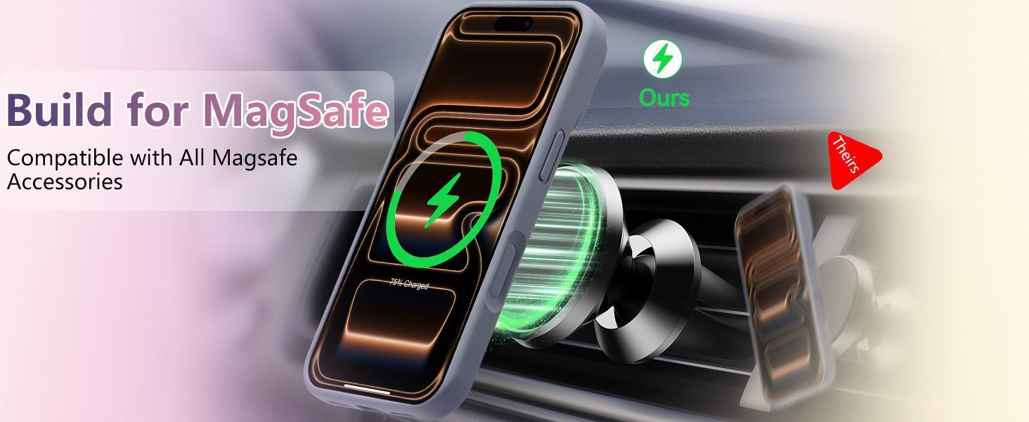 Magnetic Phone Case for iPhone 17 16 15 14 13 12 Pro Max Case, Premium Liquid Silicone Case,[Compatible with Magsafe][Soft Anti-Scratch Microfiber Lining],Slim Thin Shockproof Phone Cases,  Military Grade Drop Protective Cover for iPhone 17 Pro Max