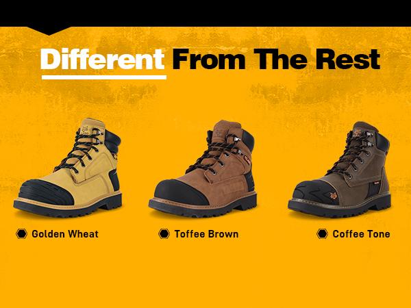 Men's Safety Work Boots Steel Toe Slip Resistant Puncture 6 Inch For Industrial Construction Safety Toe Insulated Outdoor Industrial Closed Boy Women Walking Shoes